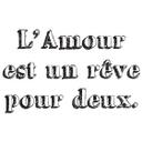 Sticker mural L'amour est un rêve pour deux