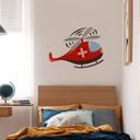Sticker mural - Hélicoptère de pompiers