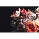 Fototapet pink orange mørk - Ikke-vævet tapet 3,75 m x 2,50 m blomstermotiv