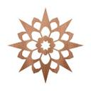Arte en madera de caoba - Estrella colgante 03