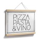 Póster Pizza Pasta & Vino blanco