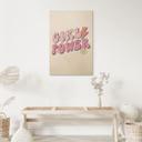 Billede af træ Girl Power retro bogstaver lilla