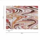 Art ColourCircles2 tapet i beige lilla - non-woven tapet Designwalls 2 - 2,55 x 3,5 m