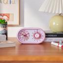 Kinderuhr Tischuhr mit Wecker und Timer-Funktion, Einhorn rosa, 16x9,5 cm