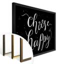 Póster Choose Happy - negativo negro