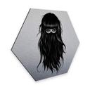 Hexagon Alu-Dibond Zilvereffect Ireland - It Girl
