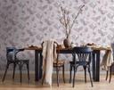 Tapet, non-woven blomstertapet Flora grå, brun