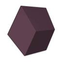 3D Hexagon Alu-Dibond - Lilla