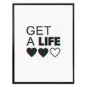 Póster Get a life - Efecto Glitch