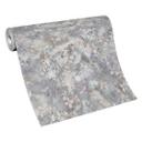 Papel pintado tejido-no tejido floral con hojas en gris
