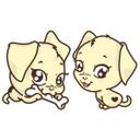 Muursticker Cute Puppy