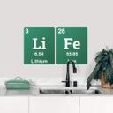Sticker mural Life - Mot avec le tableau périodique