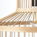 Pendelleuchte Philipp, braun, 120 x 35 cm, Bambus Pendellampe