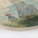 Cuadro de madera Monet - Mujer con sombrilla - Madame Monet y su hijo - Redondo
