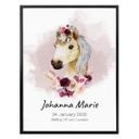 Poster Poney + Texte à personnaliser