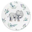 vægdekoration Sød babyelefant mellem boho-grene - UN Designs – print på aluminium