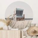 Strandstol ved Østersøen Wallsticker - rund