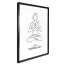 Plakat - Yoga Lotus - Line Art