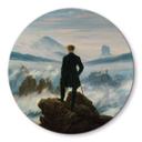 Tableau sur verre Friedrich - Le vagabond au-dessus de la mer de brouillard