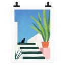 Póster Gato negro en Grecia - Ríos
