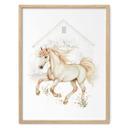 Póster infantil Caballo boho al galope suave