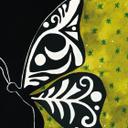 Fotomural Mujer con mariposa en el pelo - Hülya