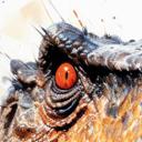 Fototapet Dinosaurer - T-Rex: Det vilde ansigt fra forhistorisk tid - Jaszke