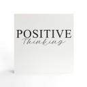 Billede af træ til at sætte op - Positiv tænkning - 15x15 cm