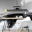 Papier peint photo - Tour Eiffel en noir et blanc
