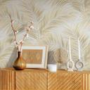 Papel pintado no tejido, papel pintado motivo hoja Cameo beige