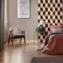 3D-terningtapet i trælook - tapet med geometrisk mønster - moderne ikke-vævet tapet