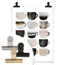Frederiksson Plakat - Black & Gold Coffee Cups