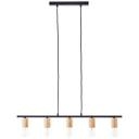 Pendelleuchte Karl, braun, 113 x 80 cm, Holz Pendel-lampe, dimmbar