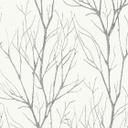 Skovtapet hvid sort - non-woven tapet natur A.S. Création