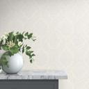 Papel pintado ornamental, papel pintado no tejido Erismann Versailles blanco, crema