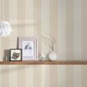 tapet striber - non-woven tapet landhus af A.S. Création beige hvid bæredygtig 386652