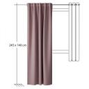 Homing Samtvorhang mit verdeckten Schlaufen Velia rose -  2,45 x 1,4 m