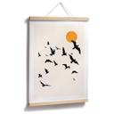 Póster Aves migratorias camino del sur - Kubistika