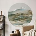 Vinilo decorativo montañas abstractas - Hobday - Redondo