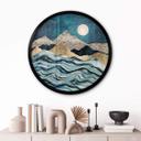 Póster SpaceFrog Designs - Azul índigo - Redondo