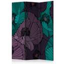 Screen room divider - Blomsterbed, 3-delt