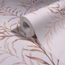 Ikke-vævet tapet blade blomstret natur mat i hvid rosa beige