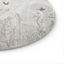 Glasschilderijen Wilde bloemenweide met vlinders in Scandinavisch design - Ms Tiff - Rond