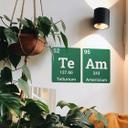 Sticker mural Team - Mot avec le tableau périodique