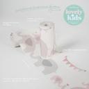 A.S. Création Lovely Kids Frise autocollante enfant - Rosé, Gris