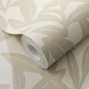 Ikke-vævet tapet, blomstermotiv tapet La Terrasse taupe, creme