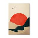 Stampa su legno Kubistika - Sunset with Birds