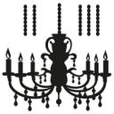 Sticker mural - Lustre 3 - Set de 3 patères inclus