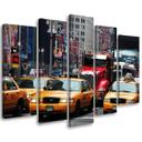 5 stykke lærredstryk, Taxi Times Square New York