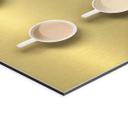 Geborsteld Alu-Dibond met goud-, zilver- & kopereffect - Shades of coffee